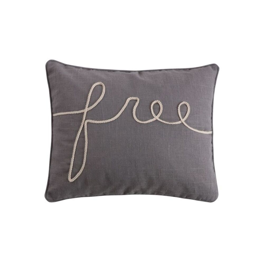 LEVTEX Trevino Gray Patterned 16 x 20 in Feather Decorative Pillow